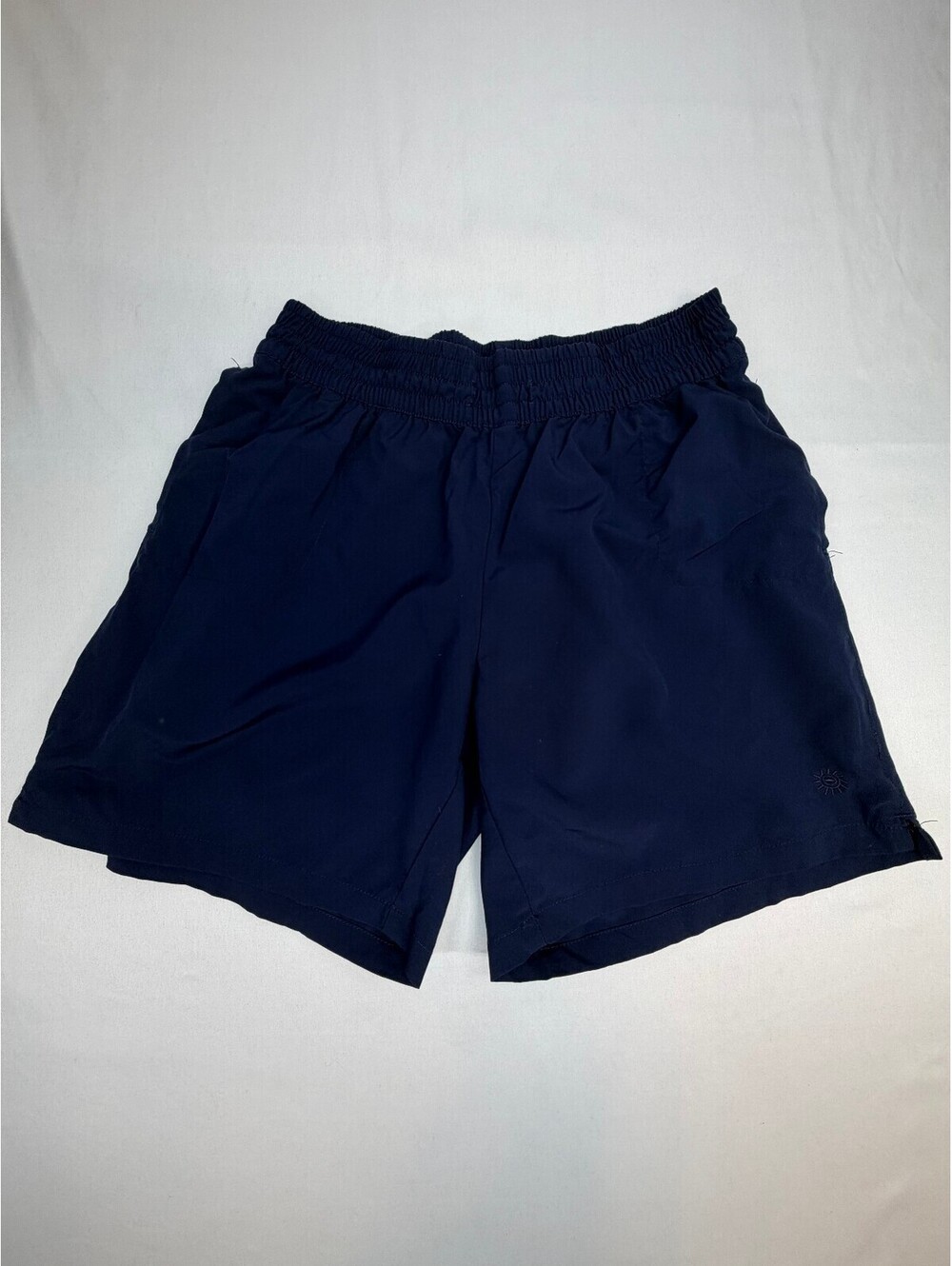 Raya Sun Men's Athletic Shorts Elastic Waistband Logo Size Medium Blue